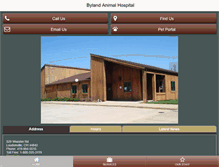 Tablet Screenshot of bylandanimalhospital.com